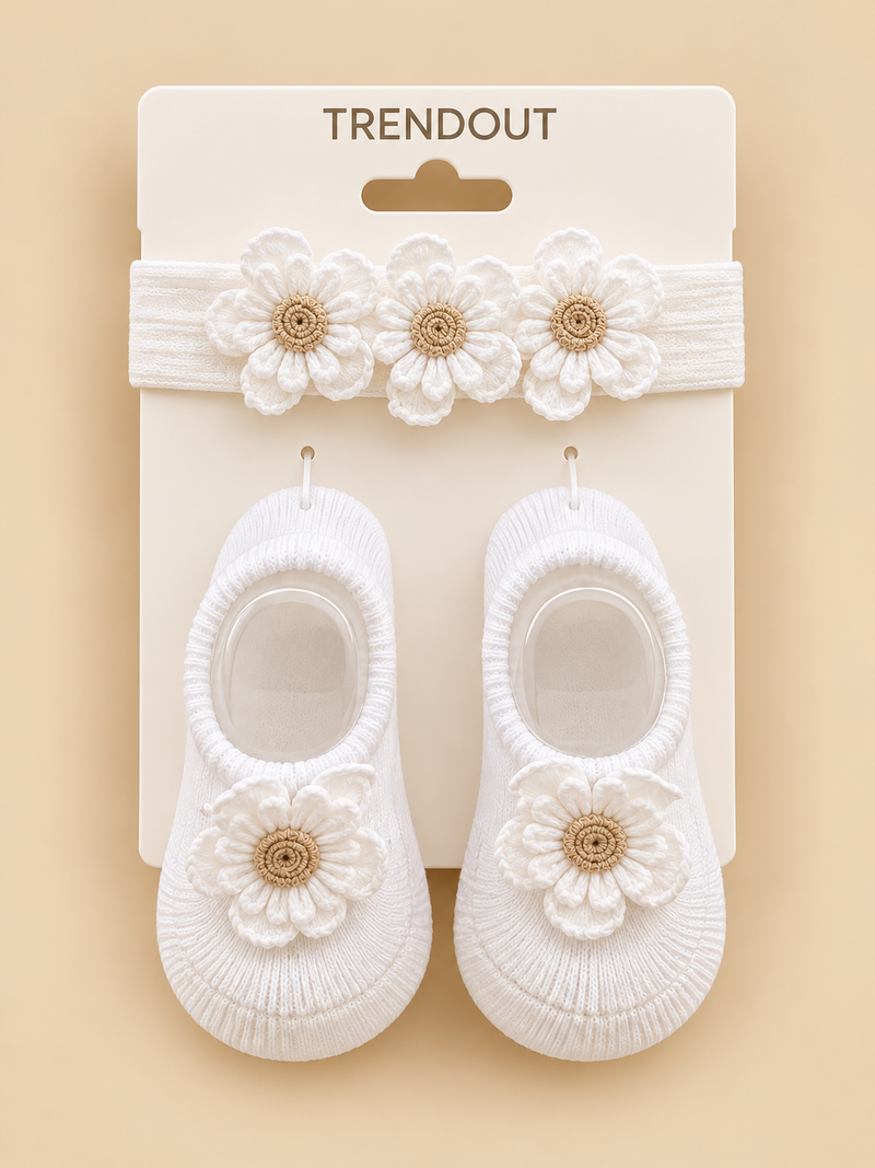 Daisy Bloom Baby Headband & Socks Set