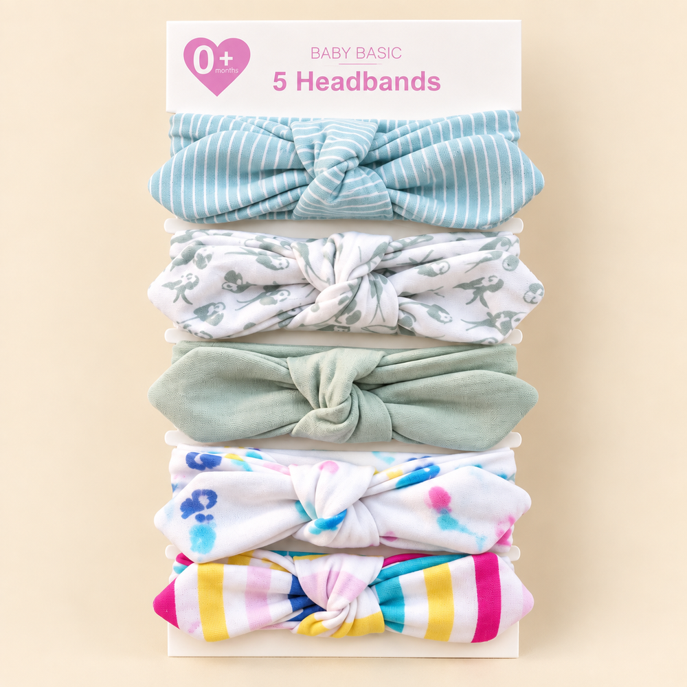 Baby Knotted Headband Set – 5 Pieces