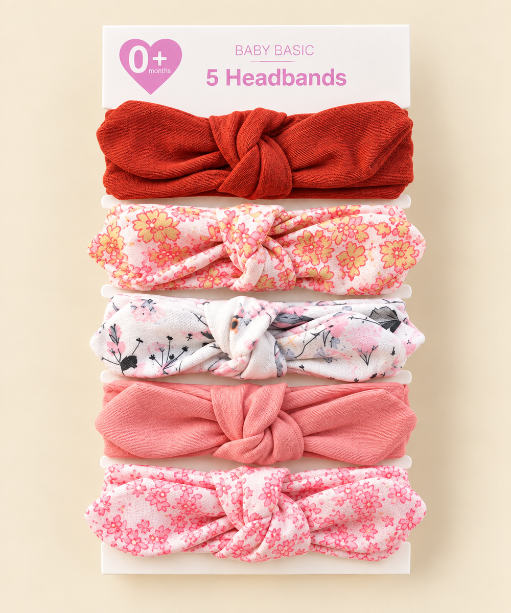 Baby Knotted Headband Set – 5 Pieces