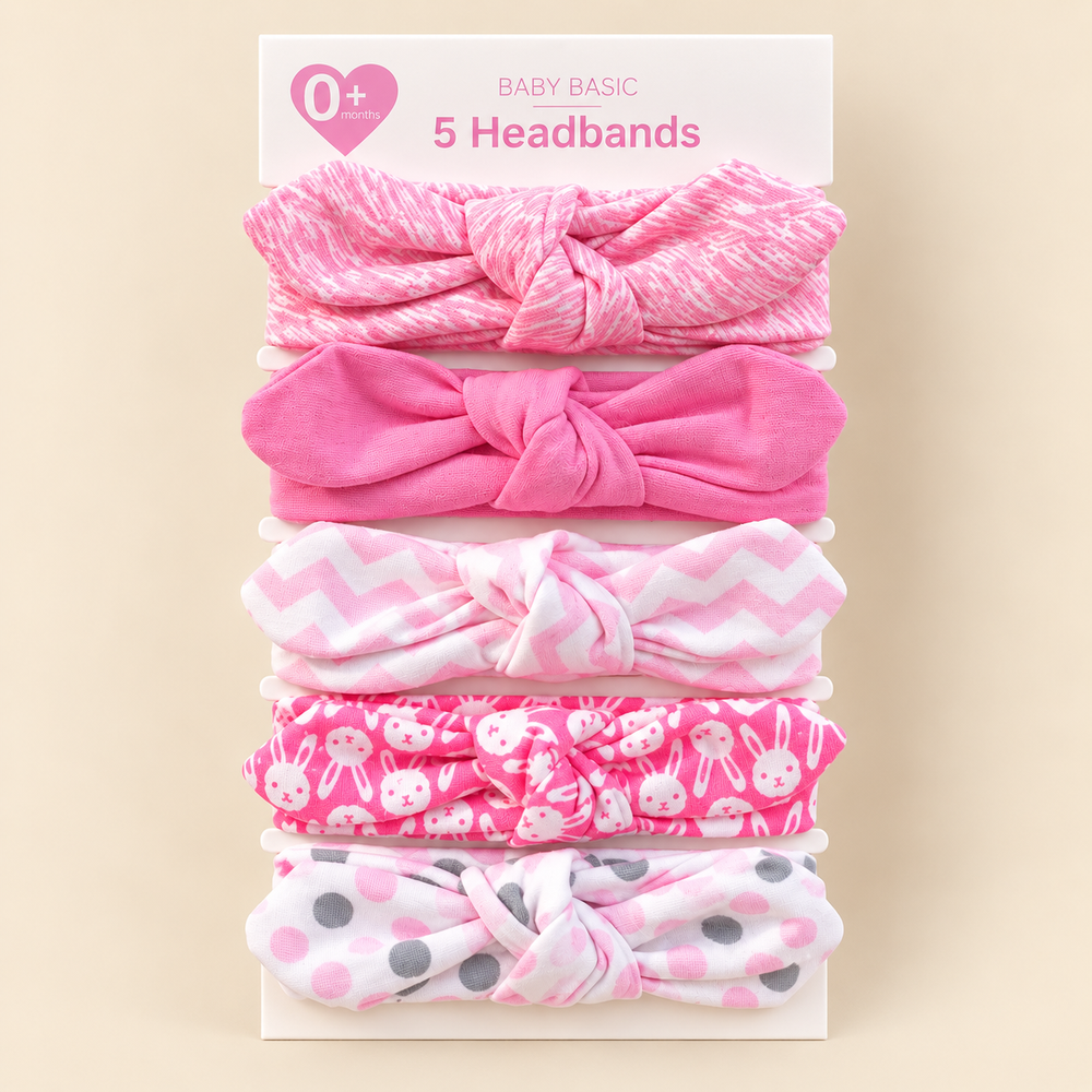Baby Knotted Headband Set – 5 Pieces