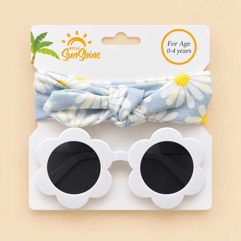 Daisy Days Bow Headband & Sunglasses Set