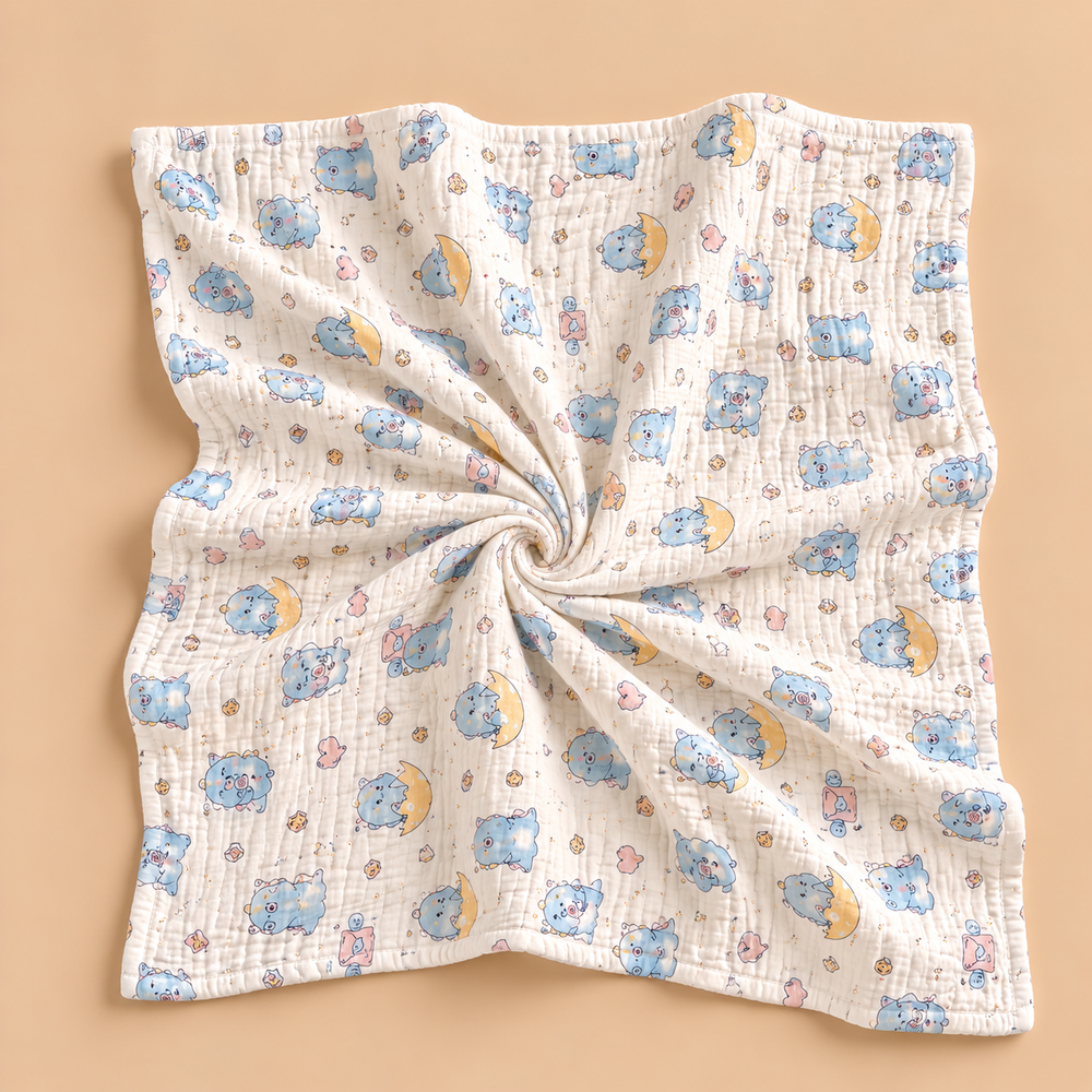 Soft Muslin Baby Blanket – Cute Printed Designs