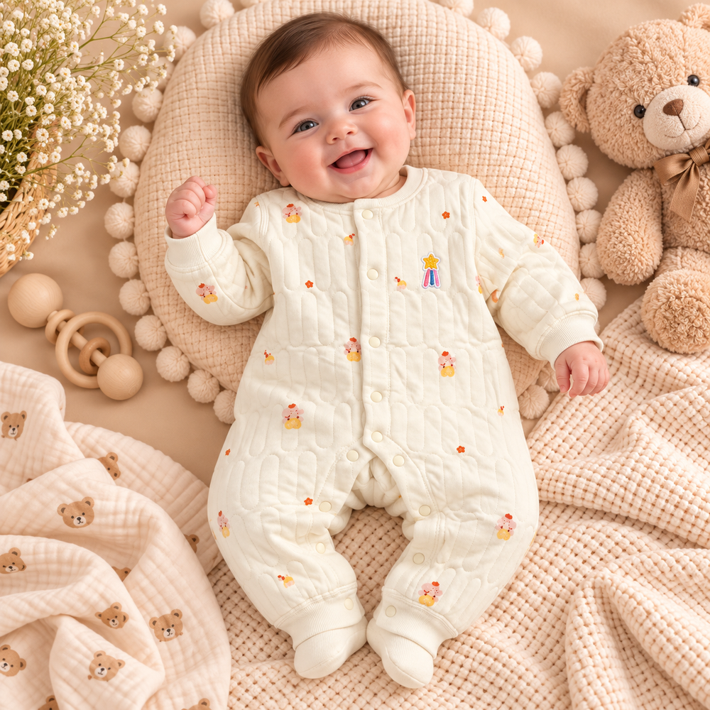 Cozy Quilted Baby Romper – 7 Adorable Prints