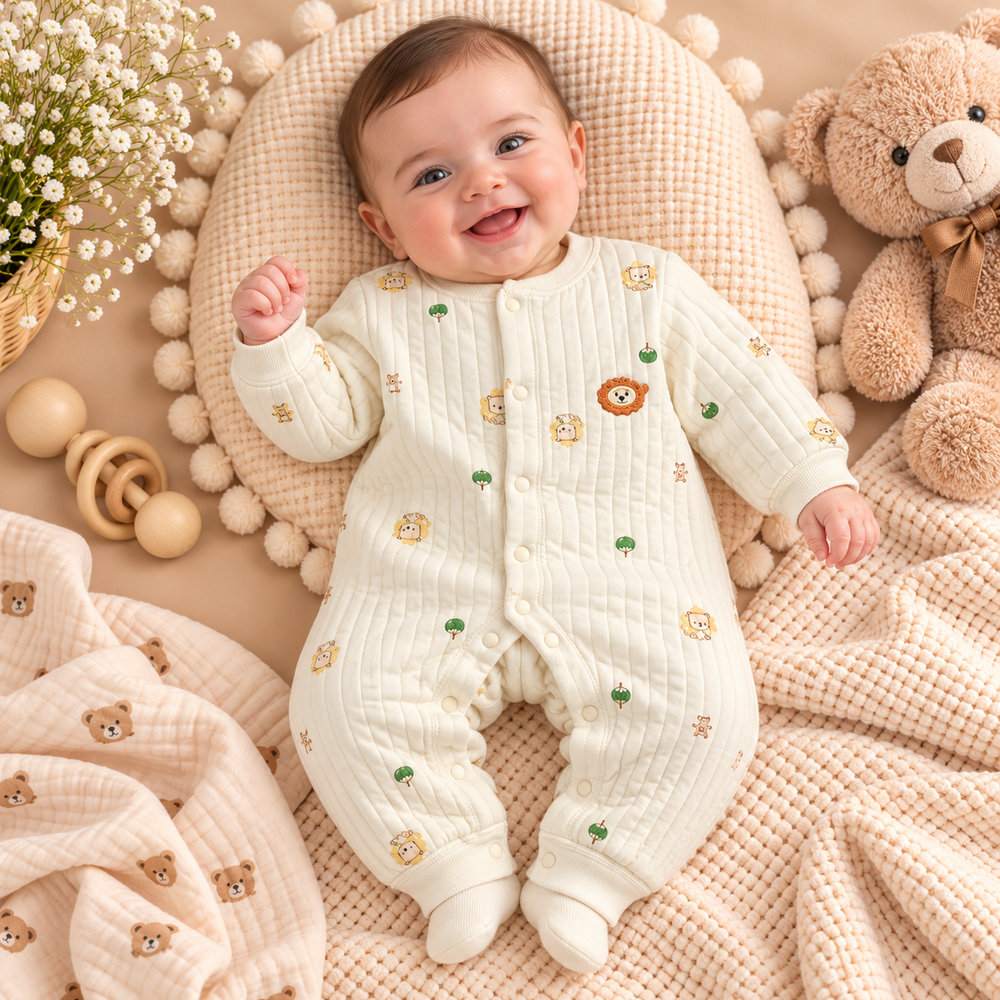 Cozy Quilted Baby Romper – 7 Adorable Prints