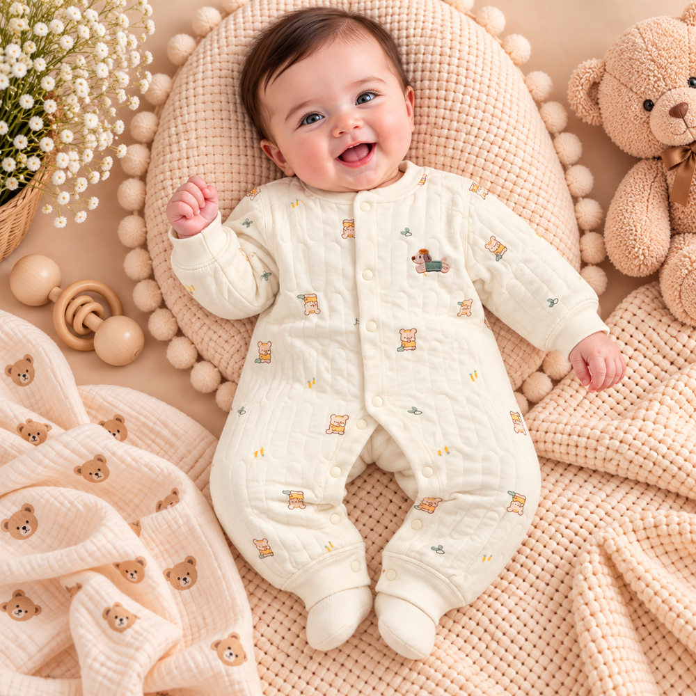 Cozy Quilted Baby Romper – 7 Adorable Prints