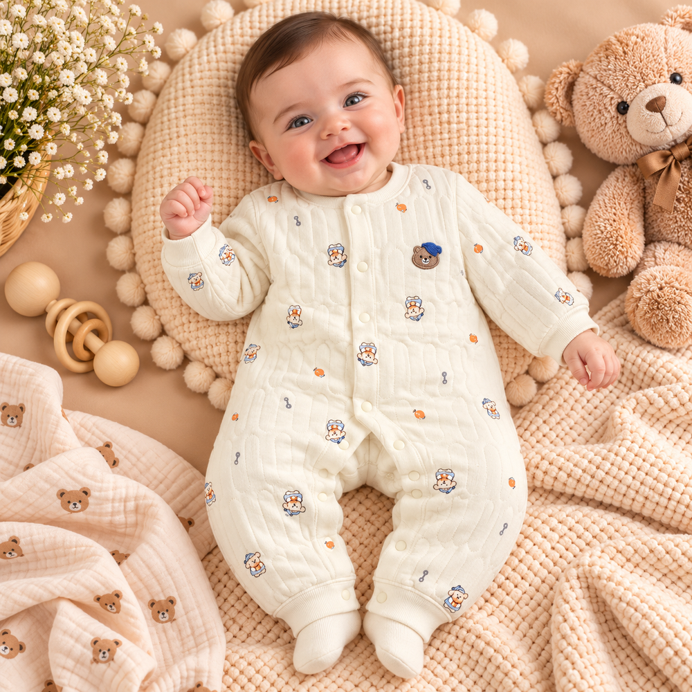 Cozy Quilted Baby Romper – 7 Adorable Prints