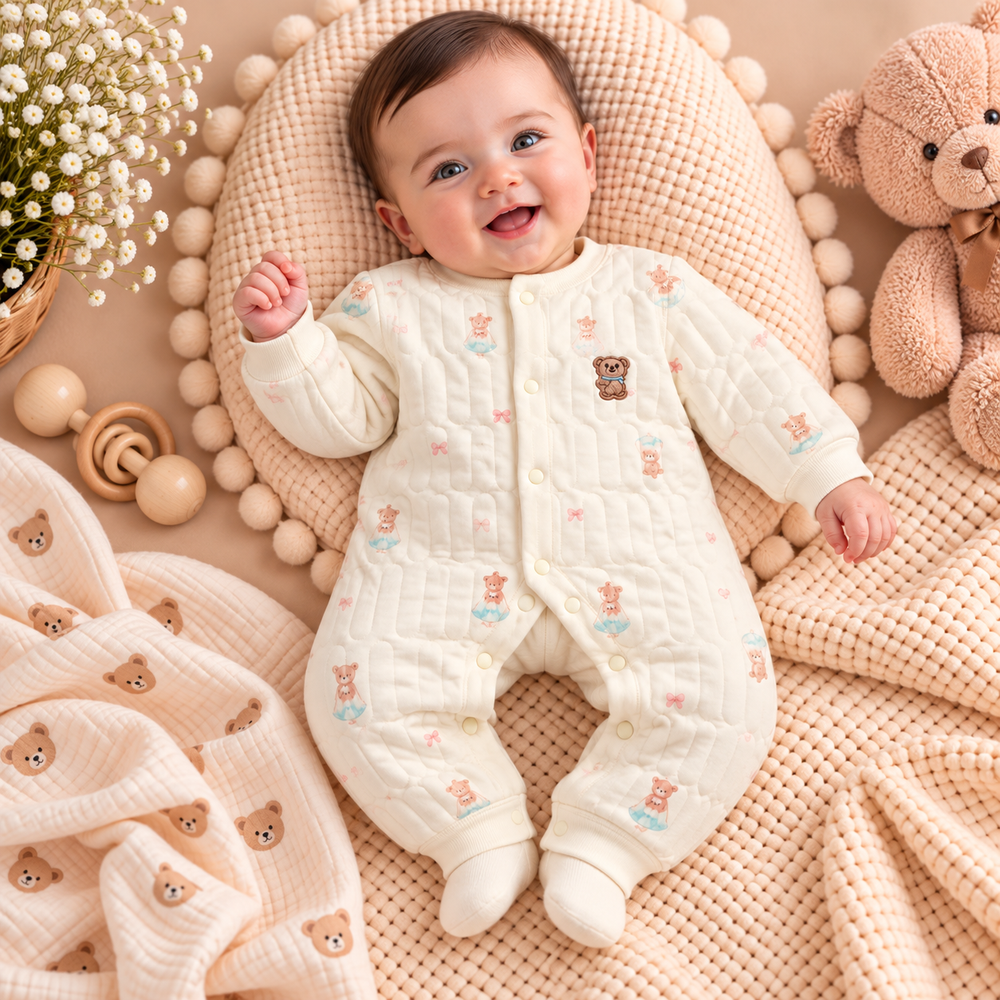 Cozy Quilted Baby Romper – 7 Adorable Prints