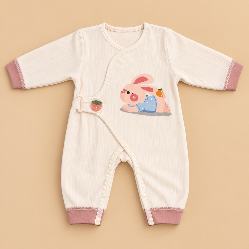 Baby Kimono Romper with Cute Animal Prints – 4 Designs