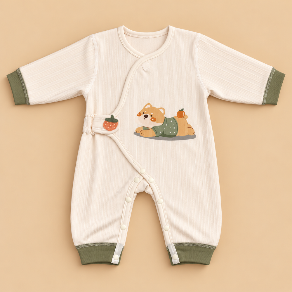 Baby Kimono Romper with Cute Animal Prints – 4 Designs
