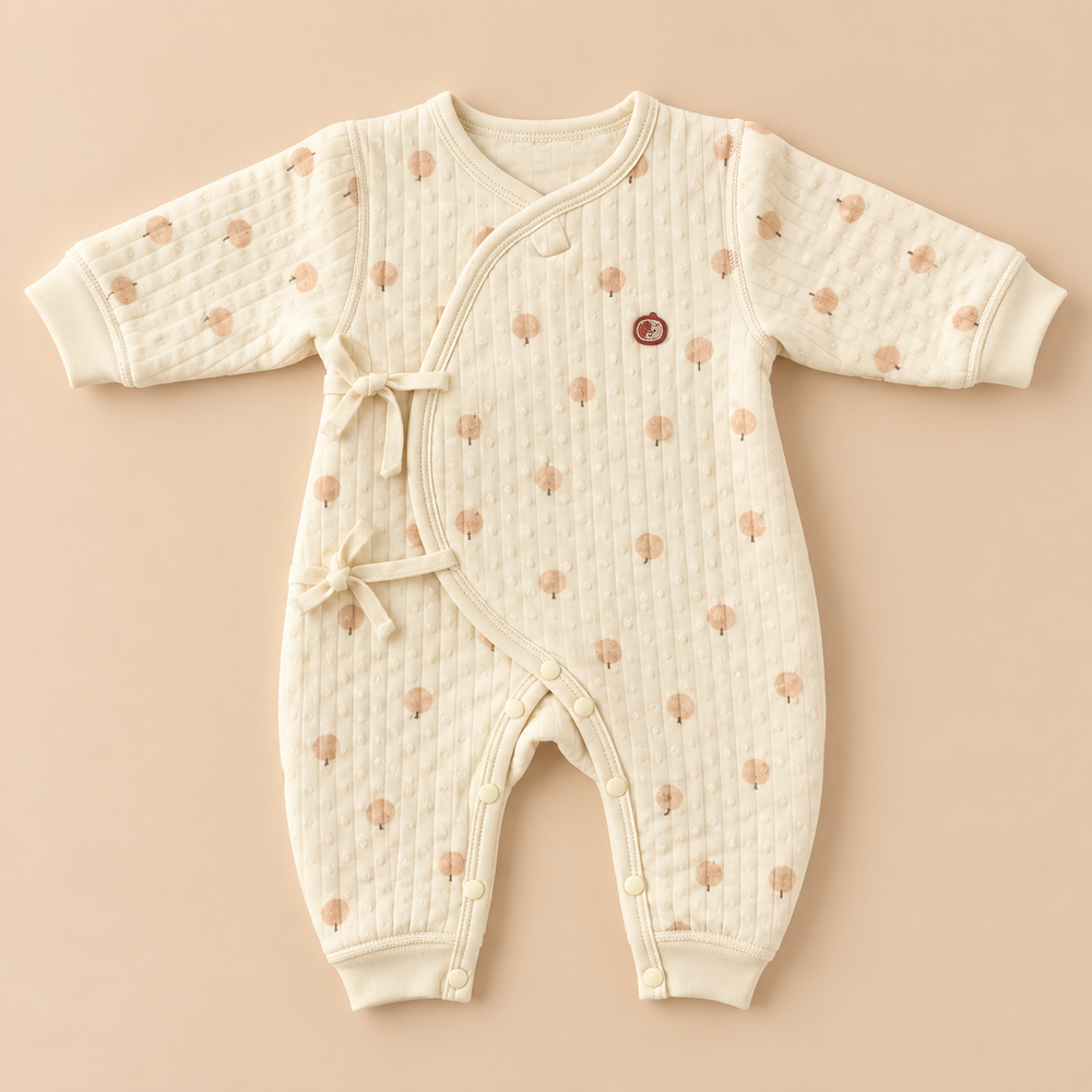 Quilted Wrap Baby Romper – Printed Collection
