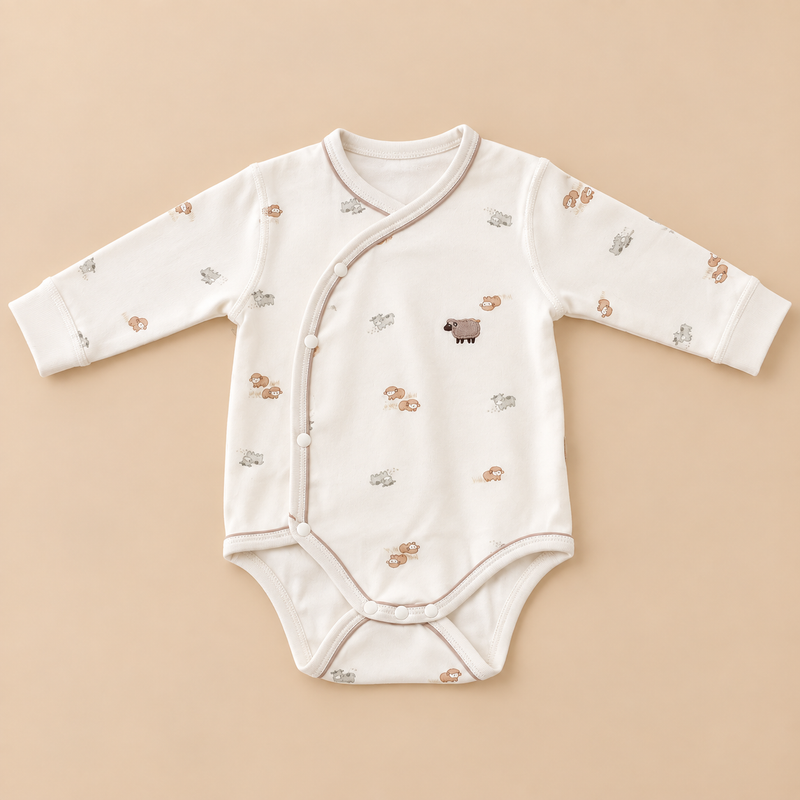 Cozy Wrap Baby Bodysuit – Long Sleeve