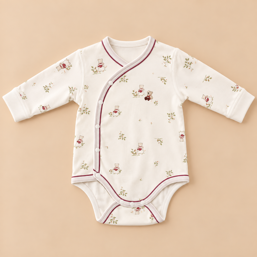 Cozy Wrap Baby Bodysuit – Long Sleeve