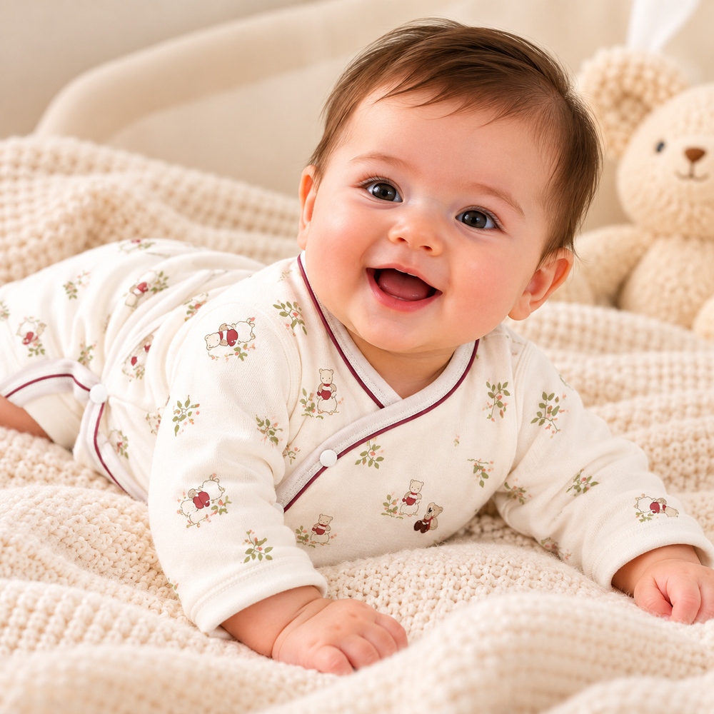Cozy Wrap Baby Bodysuit – Long Sleeve