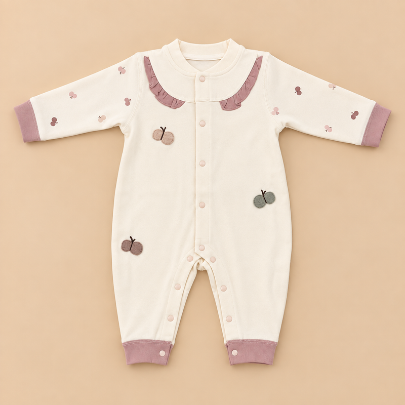 Little Butterfly Ruffle Collar Baby Romper