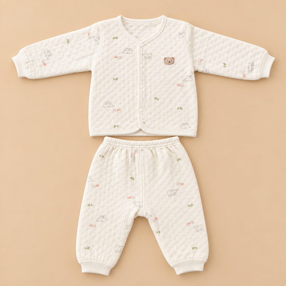 Cozy Quilted Baby Two-Piece Set – 6 Cute Prints