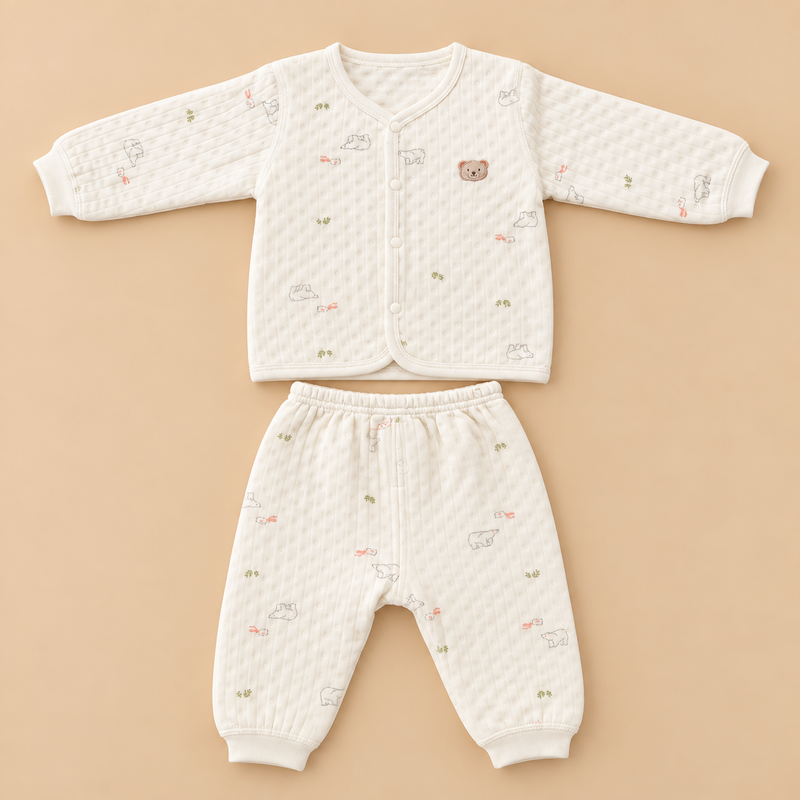 Cozy Quilted Baby Two-Piece Set – 6 Cute Prints