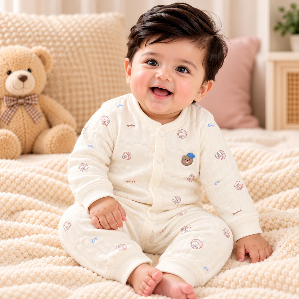 Cozy Quilted Baby Two-Piece Set – 6 Cute Prints