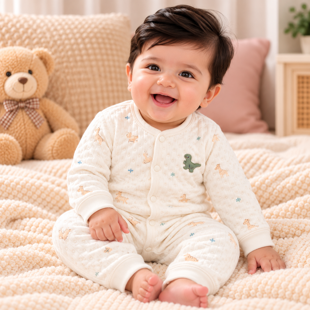 Cozy Quilted Baby Two-Piece Set – 6 Cute Prints