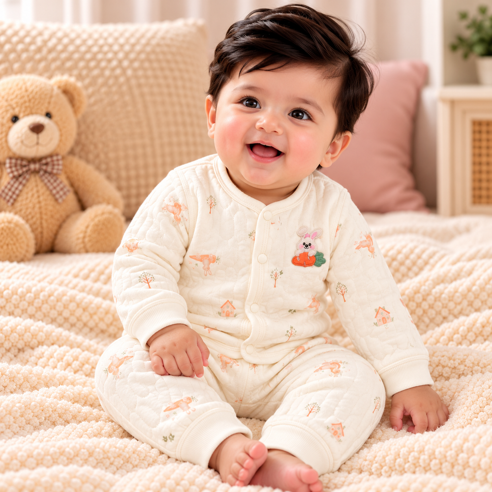Cozy Quilted Baby Two-Piece Set – 6 Cute Prints