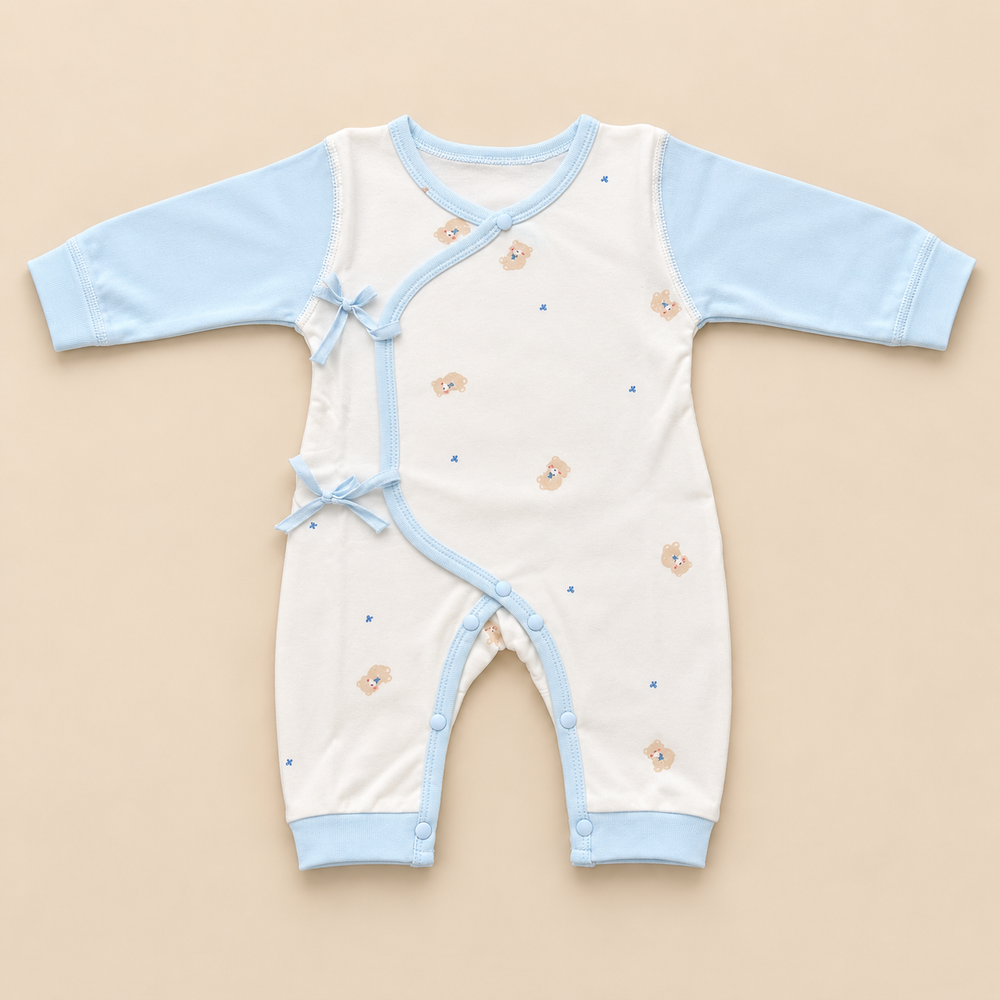 Cozy Wrap Baby Romper – Soft Long-Sleeve Newborn Jumpsuit