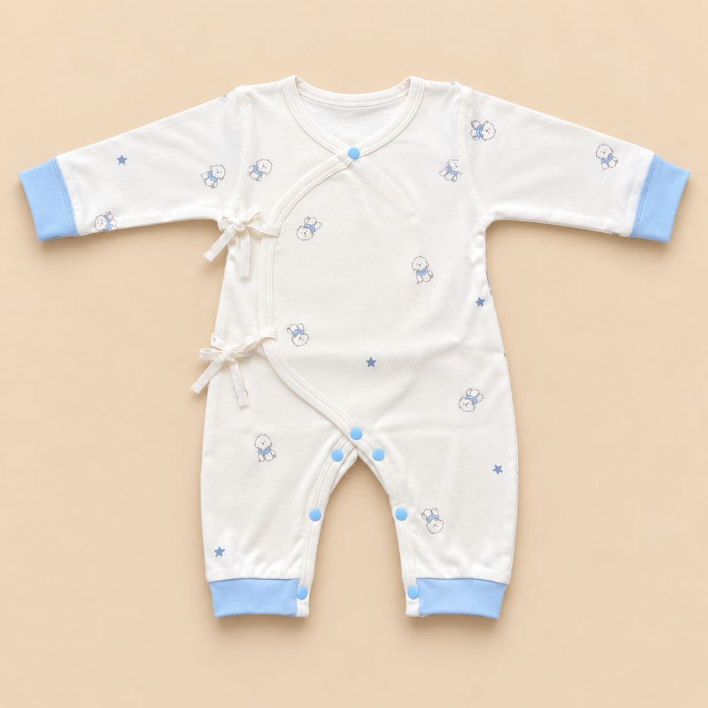 Cozy Wrap Baby Romper – Soft Long-Sleeve Newborn Jumpsuit